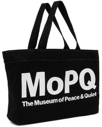 schwarze und weiße bedruckte Shopper Tasche aus Segeltuch von Museum of Peace & Quiet