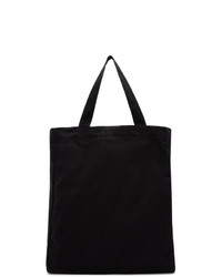 schwarze und weiße bedruckte Shopper Tasche aus Segeltuch von Saturdays Nyc