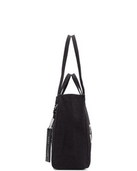 schwarze und weiße bedruckte Shopper Tasche aus Segeltuch von Marc Jacobs