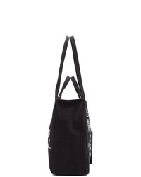 schwarze und weiße bedruckte Shopper Tasche aus Segeltuch von Marc Jacobs
