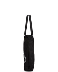 schwarze und weiße bedruckte Shopper Tasche aus Segeltuch von Ps By Paul Smith
