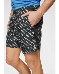 schwarze und weiße bedruckte Shorts von Nike