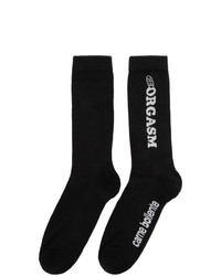 schwarze und weiße bedruckte Socken von Carne Bollente