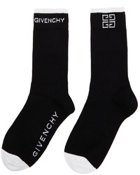 schwarze und weiße bedruckte Socken von Givenchy