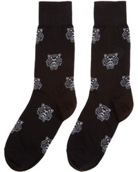 schwarze und weiße bedruckte Socken von Kenzo