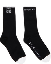schwarze und weiße bedruckte Socken von Givenchy