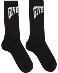 schwarze und weiße bedruckte Socken von Givenchy