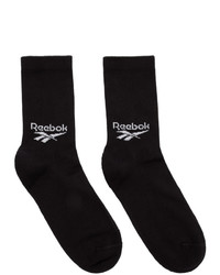 schwarze und weiße bedruckte Socken von Reebok Classics