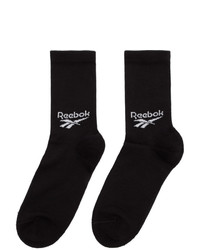 schwarze und weiße bedruckte Socken von Reebok Classics