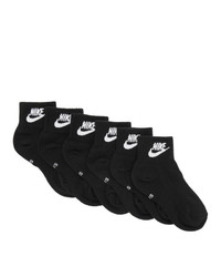 schwarze und weiße bedruckte Socken von Nike