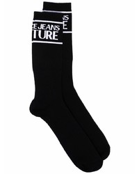 schwarze und weiße bedruckte Socken von VERSACE JEANS COUTURE