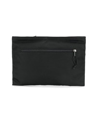 schwarze und weiße bestickte Leder Clutch Handtasche von Balenciaga