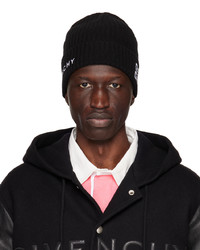 schwarze und weiße bestickte Mütze von Givenchy