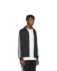 schwarze und weiße Bomberjacke von adidas Originals