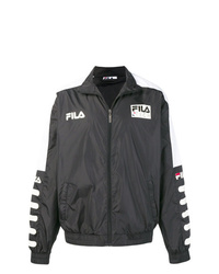 schwarze und weiße Bomberjacke von Fila