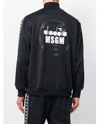 schwarze und weiße Bomberjacke von MSGM