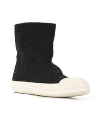 schwarze und weiße Chelsea Boots aus Leder von Rick Owens DRKSHDW