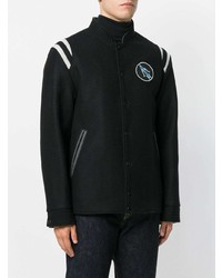 schwarze und weiße Collegejacke von Lanvin