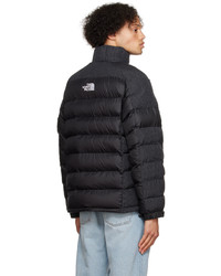 schwarze und weiße Daunenjacke von The North Face