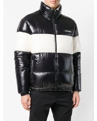 schwarze und weiße Daunenjacke von Z Zegna