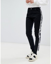 schwarze und weiße enge Jeans von Dr. Denim