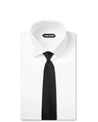 schwarze und weiße gepunktete Krawatte von Tom Ford