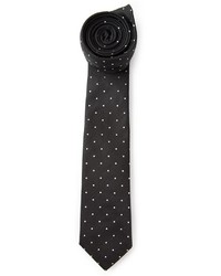schwarze und weiße gepunktete Krawatte von Valentino Garavani
