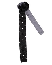 schwarze und weiße gepunktete Krawatte von Vito