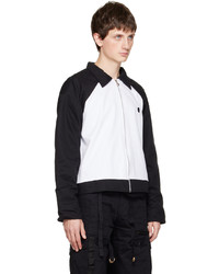 schwarze und weiße Harrington-Jacke von Youths in Balaclava