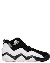 schwarze und weiße hohe Sneakers aus Leder von adidas Originals