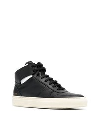 schwarze und weiße hohe Sneakers aus Leder von Common Projects