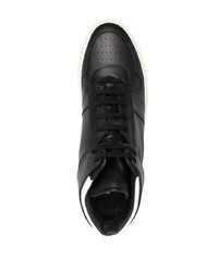 schwarze und weiße hohe Sneakers aus Leder von Common Projects