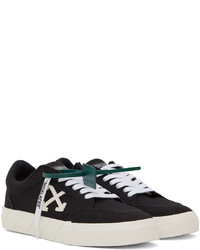 schwarze und weiße hohe Sneakers aus Leder von Off-White