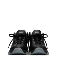 schwarze und weiße hohe Sneakers aus Leder von Axel Arigato