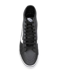 schwarze und weiße hohe Sneakers aus Leder von Vans