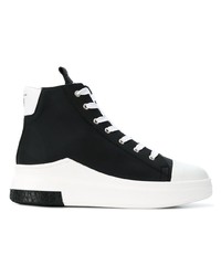 schwarze und weiße hohe Sneakers aus Leder von Cinzia Araia