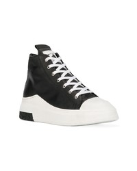 schwarze und weiße hohe Sneakers aus Leder von Cinzia Araia