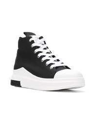 schwarze und weiße hohe Sneakers aus Leder von Cinzia Araia