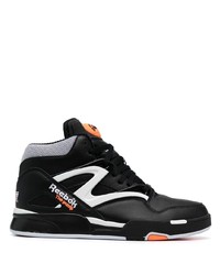 schwarze und weiße hohe Sneakers aus Leder von Reebok