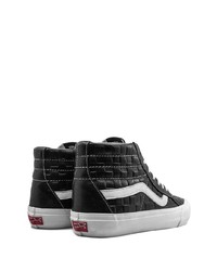 schwarze und weiße hohe Sneakers aus Leder von Vans