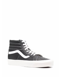 schwarze und weiße hohe Sneakers aus Leder von Vans