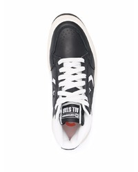 schwarze und weiße hohe Sneakers aus Leder von Converse