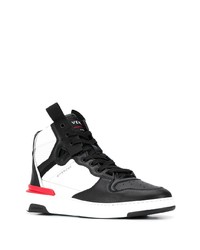 schwarze und weiße hohe Sneakers aus Leder von Givenchy