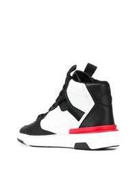 schwarze und weiße hohe Sneakers aus Leder von Givenchy