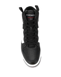 schwarze und weiße hohe Sneakers aus Leder von Givenchy