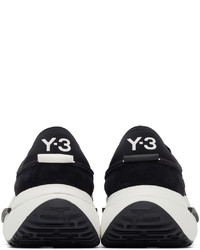 schwarze und weiße hohe Sneakers aus Segeltuch von Y-3