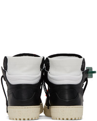 schwarze und weiße hohe Sneakers aus Segeltuch von Off-White