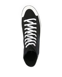 schwarze und weiße hohe Sneakers aus Segeltuch von IRO