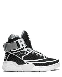 schwarze und weiße hohe Sneakers aus Segeltuch von Ewing