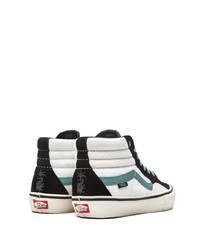 schwarze und weiße hohe Sneakers aus Segeltuch von Vans